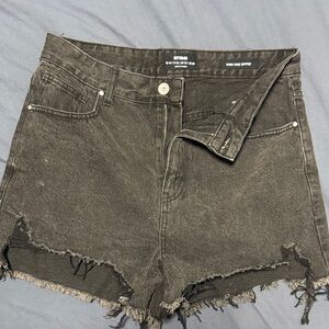 Women's Black Denim Shorts